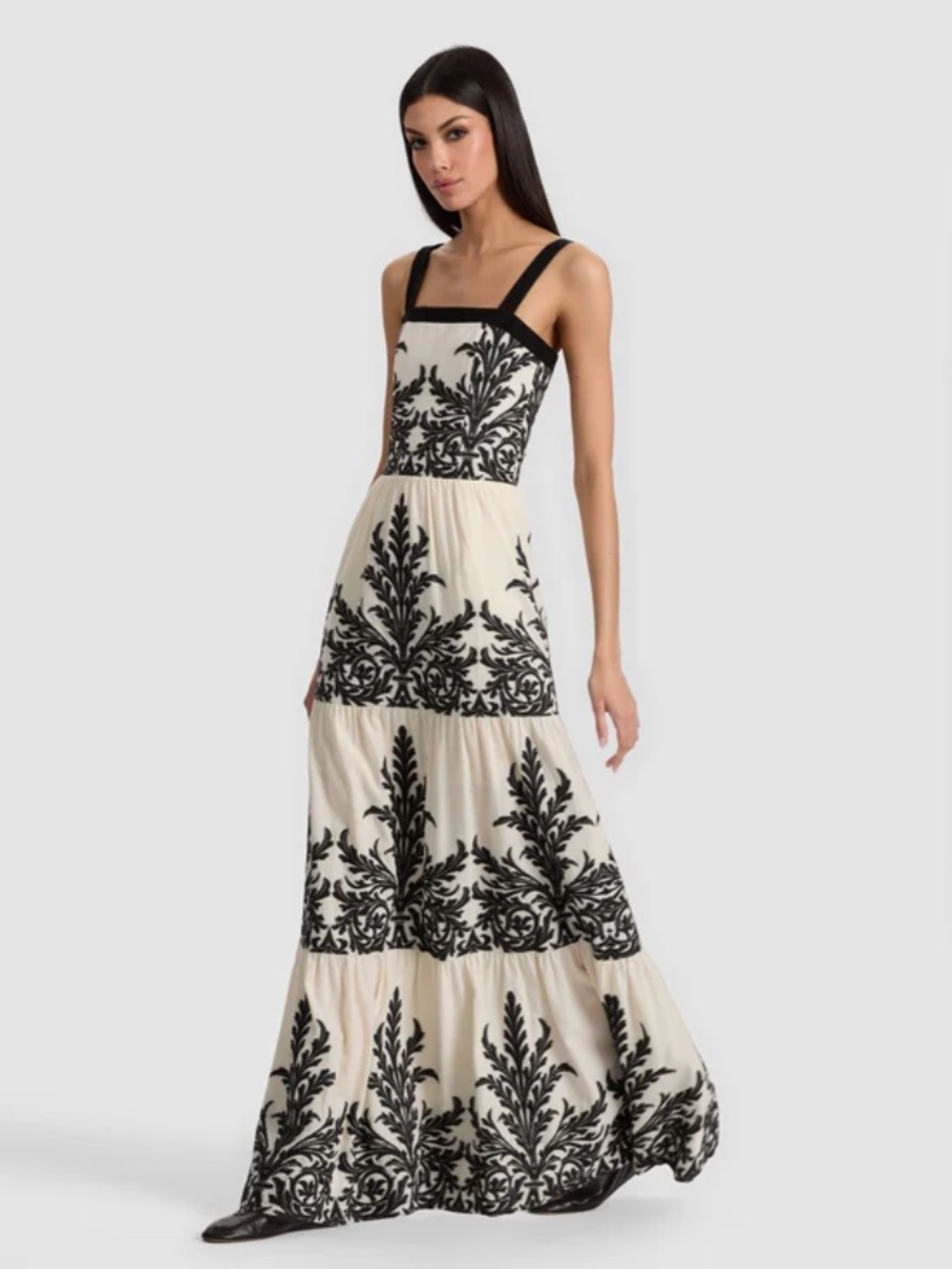 Alice + Olivia SAIGE TIERED MAXI DRESS